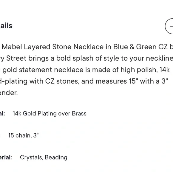 Perry Street Mabel Layered Stone necklace NWOT - Picture 3 of 3